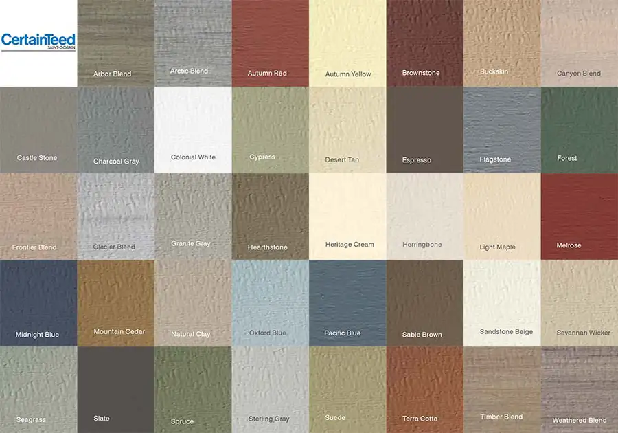 CertainTeed Siding Color samples