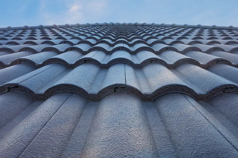 close up on roof tiles, roof panels - Madison County, Illinois