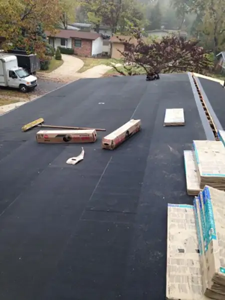 Madison County Roofing - past project, roof replacement, rubber roofing - Bethalto, Illinois