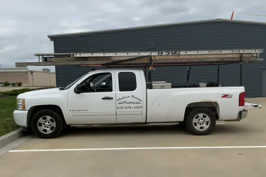 Madison County Roofing Contractors, company truck - Granite City, IL